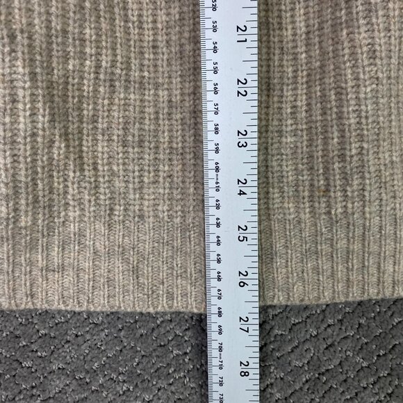 J. Crew Cardigan Sweater Women's Medium Beige Light Brown Open Front Lambswool - Picture 13 of 13